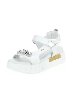 Кожаные/текстильные сандалии NeroGiardini, цвет Wei_/gold