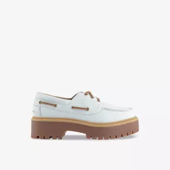 Кожаные топсайдеры stone street на массивной подошве Timberland, белый