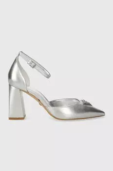 Кожаные туфли БАРСЫН Guess, серебро
