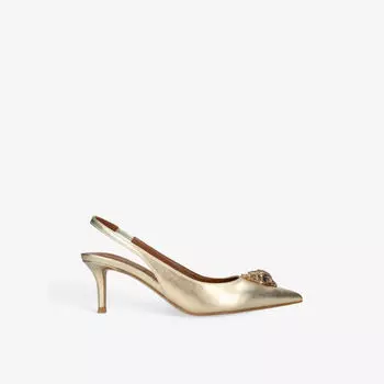 Кожаные туфли Belgravia с пяткой на пятке, украшенные орлами Kurt Geiger London, желтый