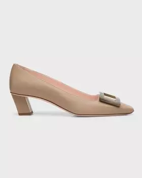 Кожаные туфли Belle Vivier с пряжкой Roger Vivier, цвет Beige