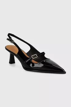 Кожаные туфли Billi Bi на каблуке, черный