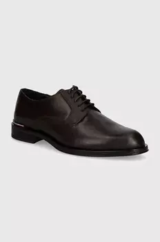 Кожаные туфли CORE RWB HILFIGER TEXT LTH SHOE Tommy Hilfiger, коричневый