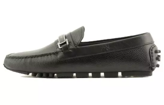 Кожаные туфли для вождения с логотипом Emporio Armani