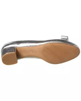 Кожаные туфли Ferragamo Vara Manta Salvatore Ferragamo, серебро