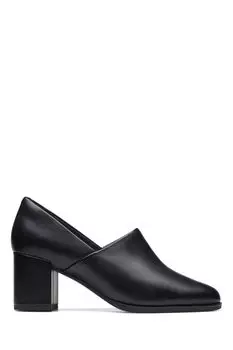 Кожаные туфли Freva55 Lily на широкую ногу Clarks, черный