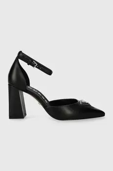 Кожаные туфли Guess, черный