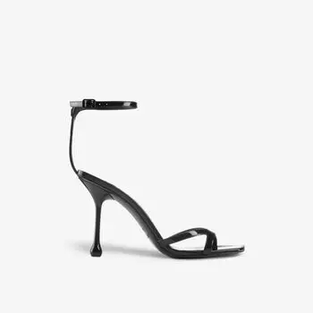 Кожаные туфли Ixia на каблуке с прострочкой в тон Jimmy Choo, черный