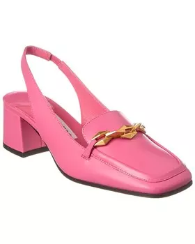 Кожаные туфли Jimmy Choo Diamond Tilda 45 с ремешком на пятке, розовый