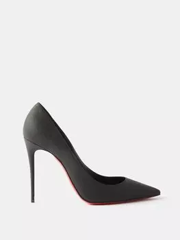 Кожаные туфли kate 100 с блестками Christian Louboutin, черный