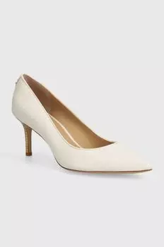 Кожаные туфли Lanette на высоком каблуке Lauren Ralph Lauren, белый