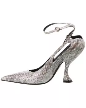 Кожаные туфли LANVIN Rita, серебро