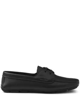 Кожаные туфли-лодочки Prada, черный