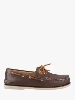 Кожаные туфли-лодочки с золотым кубком Sperry, коричневый