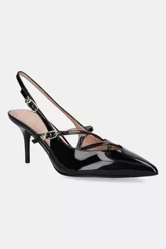 Кожаные туфли Love Moschino, черный