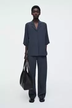 Кожаные туфли mary jane COS, черный