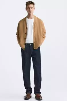Кожаные туфли монкы ZARA, коричневый