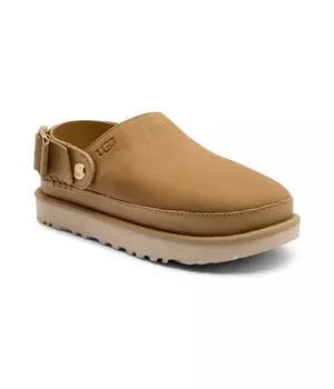 Кожаные туфли-мюли с золотыми башмаками Ugg, желтый