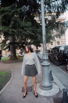 Кожаные туфли на блочном каблуке ZARA, бордово-красный