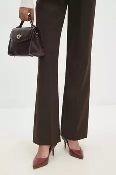 Кожаные туфли на каблуке Answear Lab, гранатовый