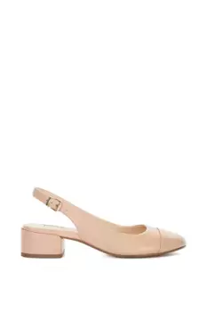 Кожаные туфли на каблуке «Casing» с ремешками Dune London, розовый