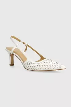 Кожаные туфли на каблуке MICHAEL Michael Kors Alora, белый