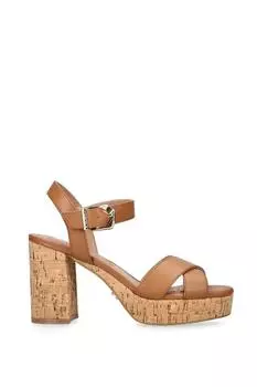 Кожаные туфли на каблуке Serafina 100 Carvela, коричневый