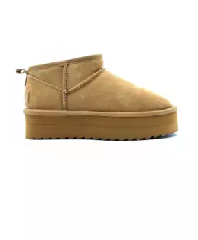 Кожаные туфли на плоской подошве осень-зима Colors Of California, коричневый