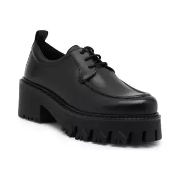 Кожаные туфли на плоской подошве Patrizia Pepe, черный