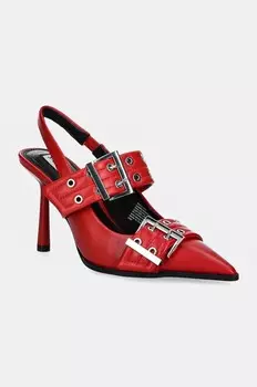 Кожаные туфли на шпильке с рислингом Steve Madden, красный