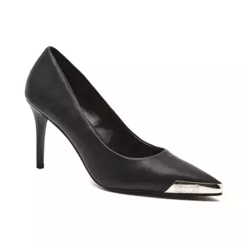 Кожаные туфли на шпильке Versace, черный