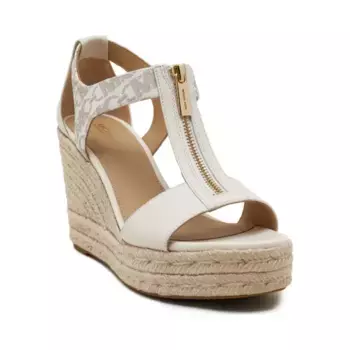 Кожаные туфли на танкетке Беркли Michael Kors, бежевый