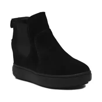 Кожаные туфли на танкетке Guess, черный