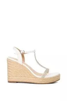 Кожаные туфли на танкетке «Котенок» Dune London, белый