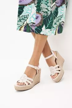 Кожаные туфли на танкетке Signature Interlock Next, белый