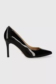 Кожаные туфли на высоком каблуке DAFNE13 Guess, черный