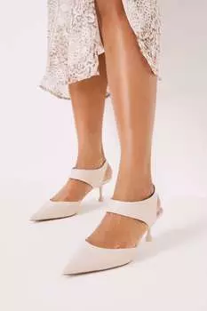 Кожаные туфли на высоком каблуке Forever Comfort с острым носком Next