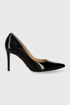 Кожаные туфли на высоком каблуке Guess, черный