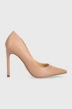 Кожаные туфли на высоком каблуке Vaze Steve Madden, бежевый