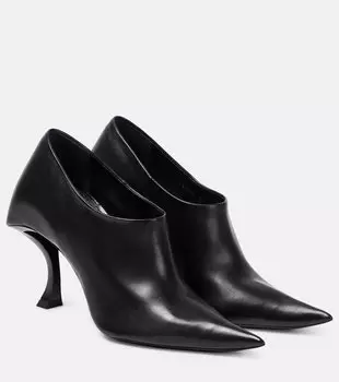 Кожаные туфли «песочные часы» Balenciaga, черный