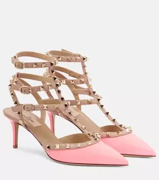 Кожаные туфли rockstud 100 Valentino Garavani, розовый