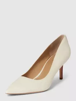 Кожаные туфли с лейблом, модель LANETTE Lauren Ralph Lauren, молочный