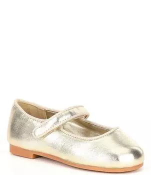 Кожаные туфли с металлизированным оттенком Copper Key для девочек Darrling Mary Janes (для младенцев), золотой