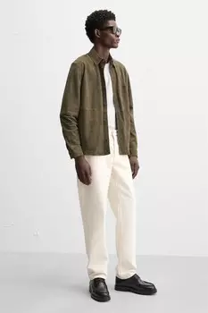 Кожаные туфли с мок-носком ZARA, черный