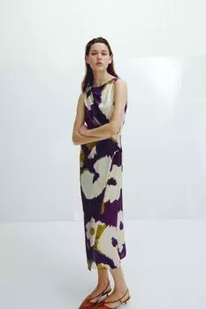 Кожаные туфли с откидной спинкой ZARA, коричневый