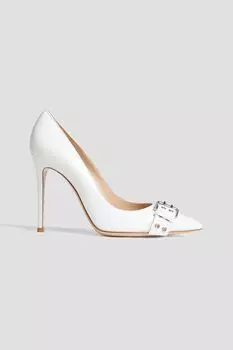 Кожаные туфли с пряжками GIANVITO ROSSI, белый