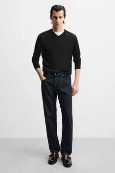 Кожаные туфли с пряжкой ZARA, бордовый красный