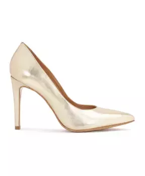 Кожаные туфли с золотым кружевом Kazar, желтый