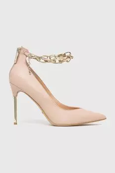Кожаные туфли Shadee на высоком каблуке Guess, розовый