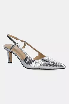 Кожаные туфли-шпильки Alora Michael Michael Kors, серебряный